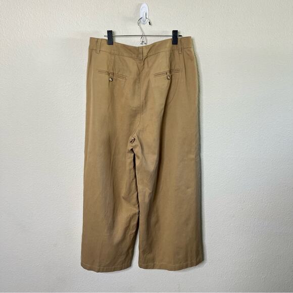 NWT Madewell The Petite Harlow Wide Leg Pant Tan Womens Size 14 P - Picture 4 of 8